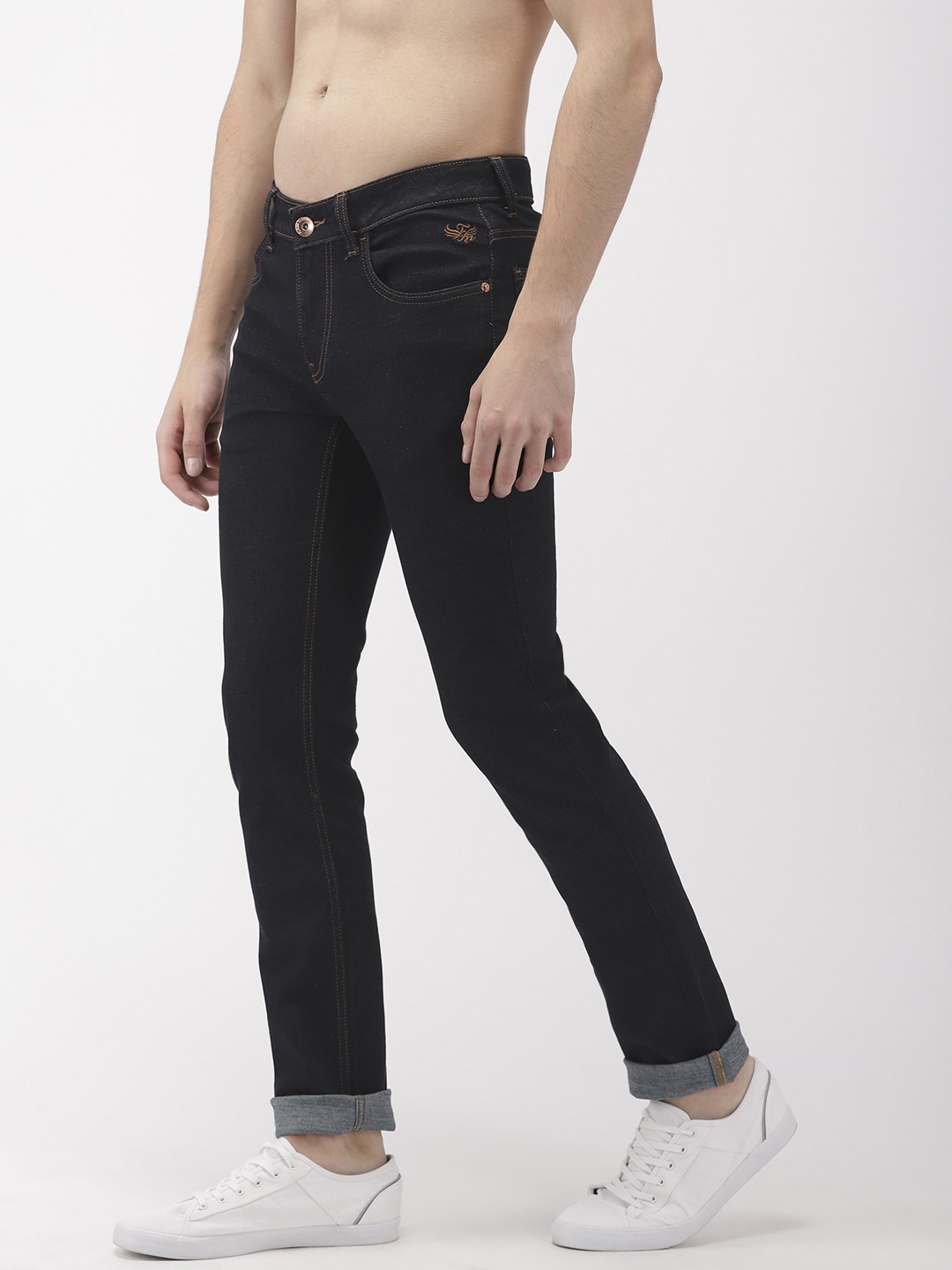 

Flying Machine Men Blue Slim Tapered Fit Mid-Rise Clean Look Stretchable Jeans