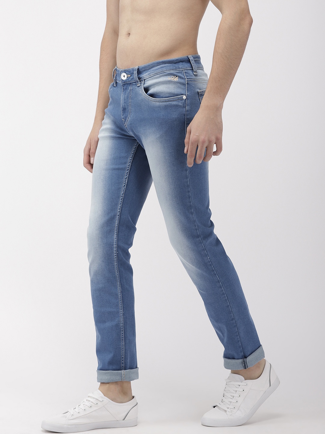 

Flying Machine Men Blue Slim Tapered Fit Mid-Rise Clean Look Stretchable Jeans