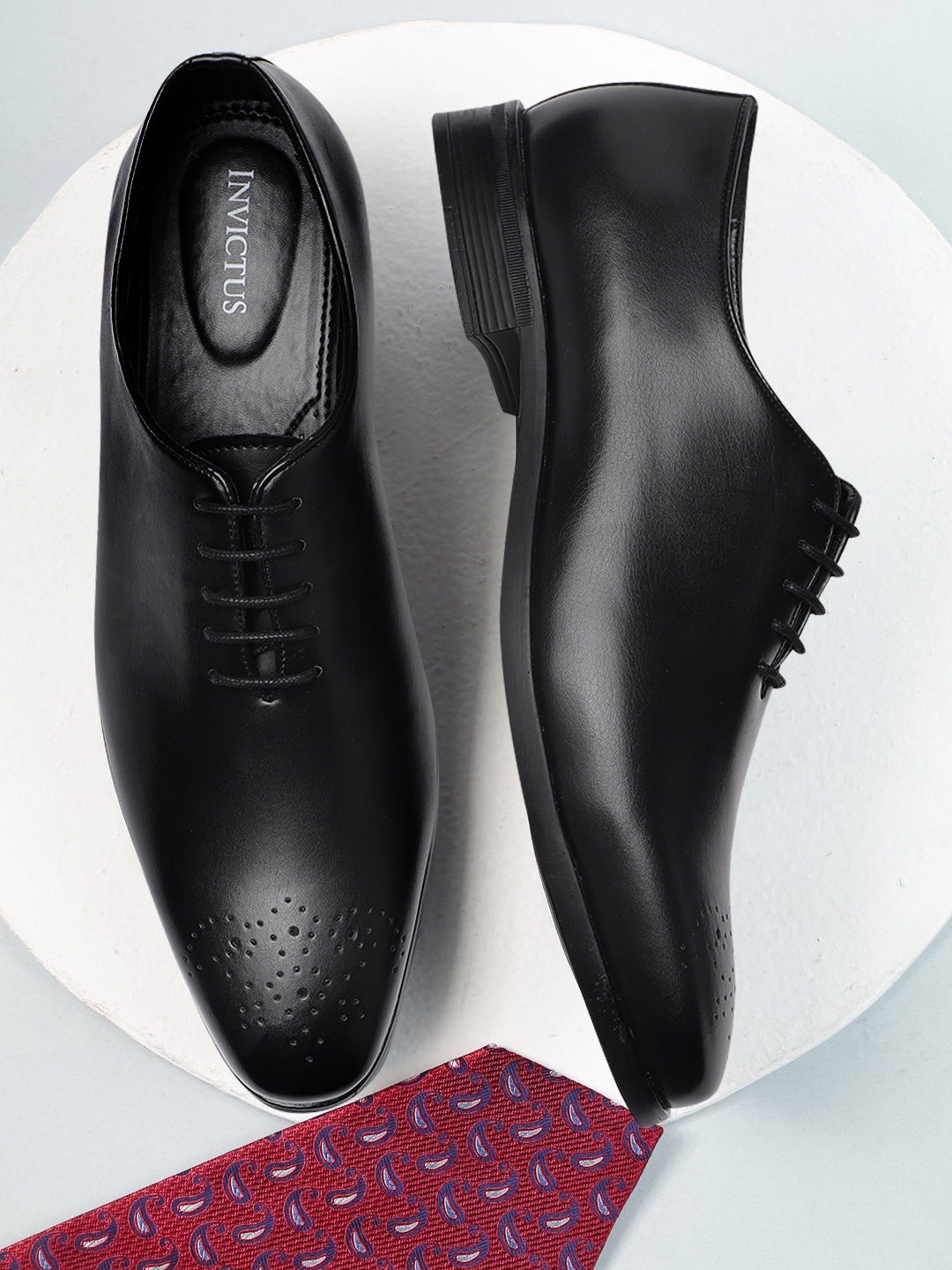 

INVICTUS Men Black Formal Oxfords