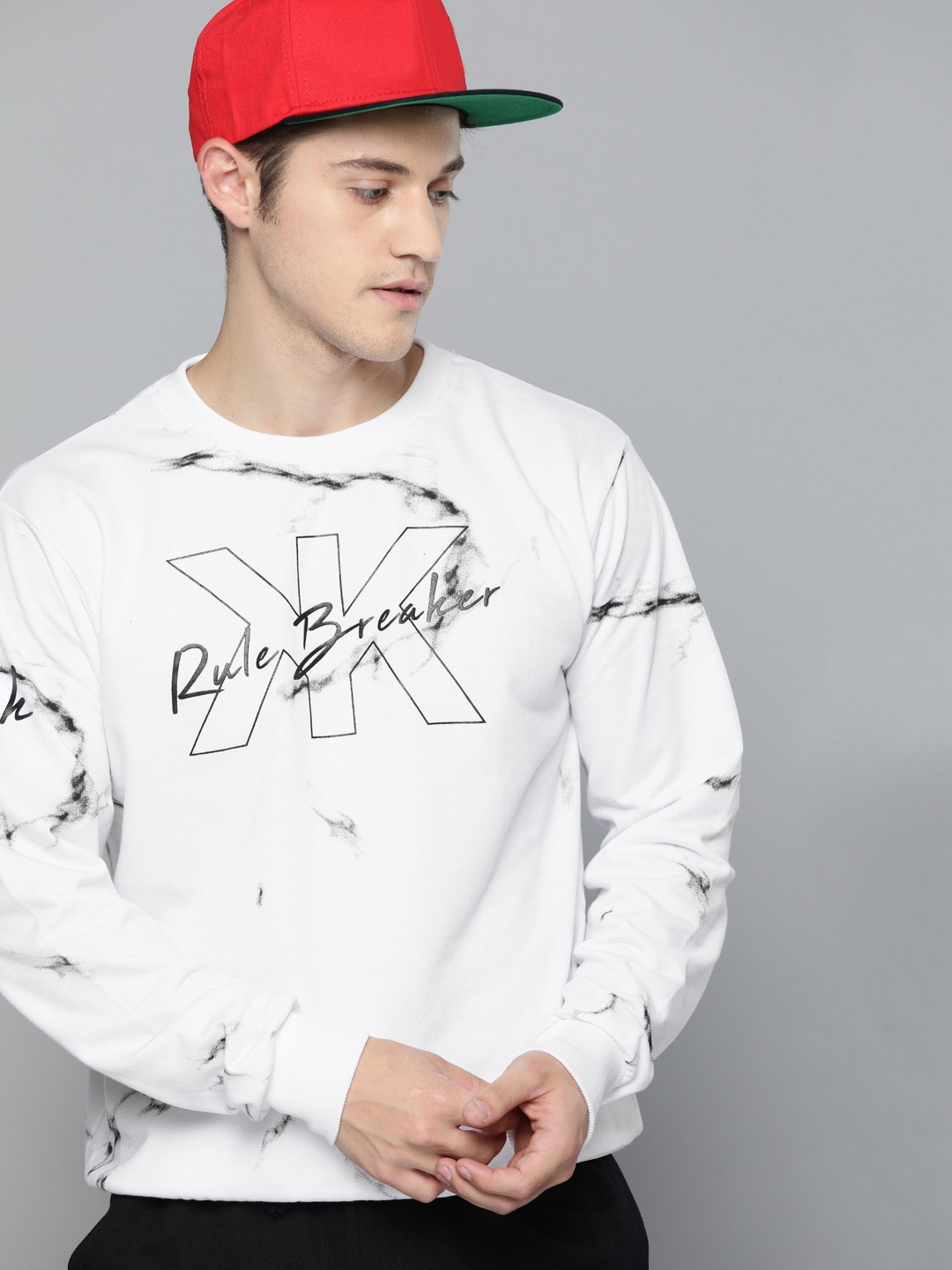 

Kook N Keech Men White & Black Printed Sweatshirt