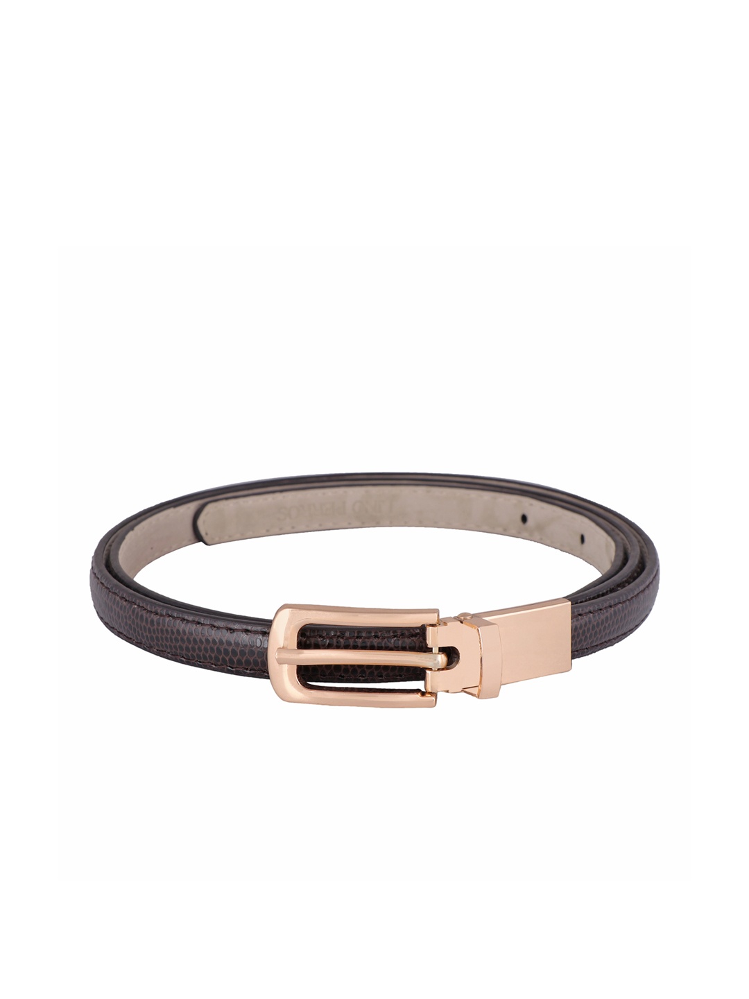 

Lino Perros Women Coffee Brown Snakeskin Textured Belt