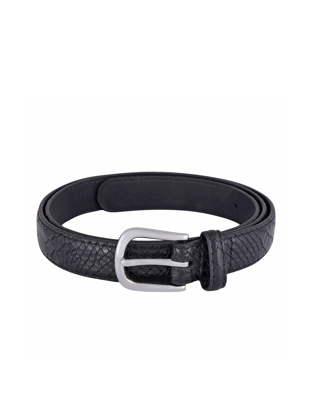

Lino Perros Women Black Snakeskin Textured Belt