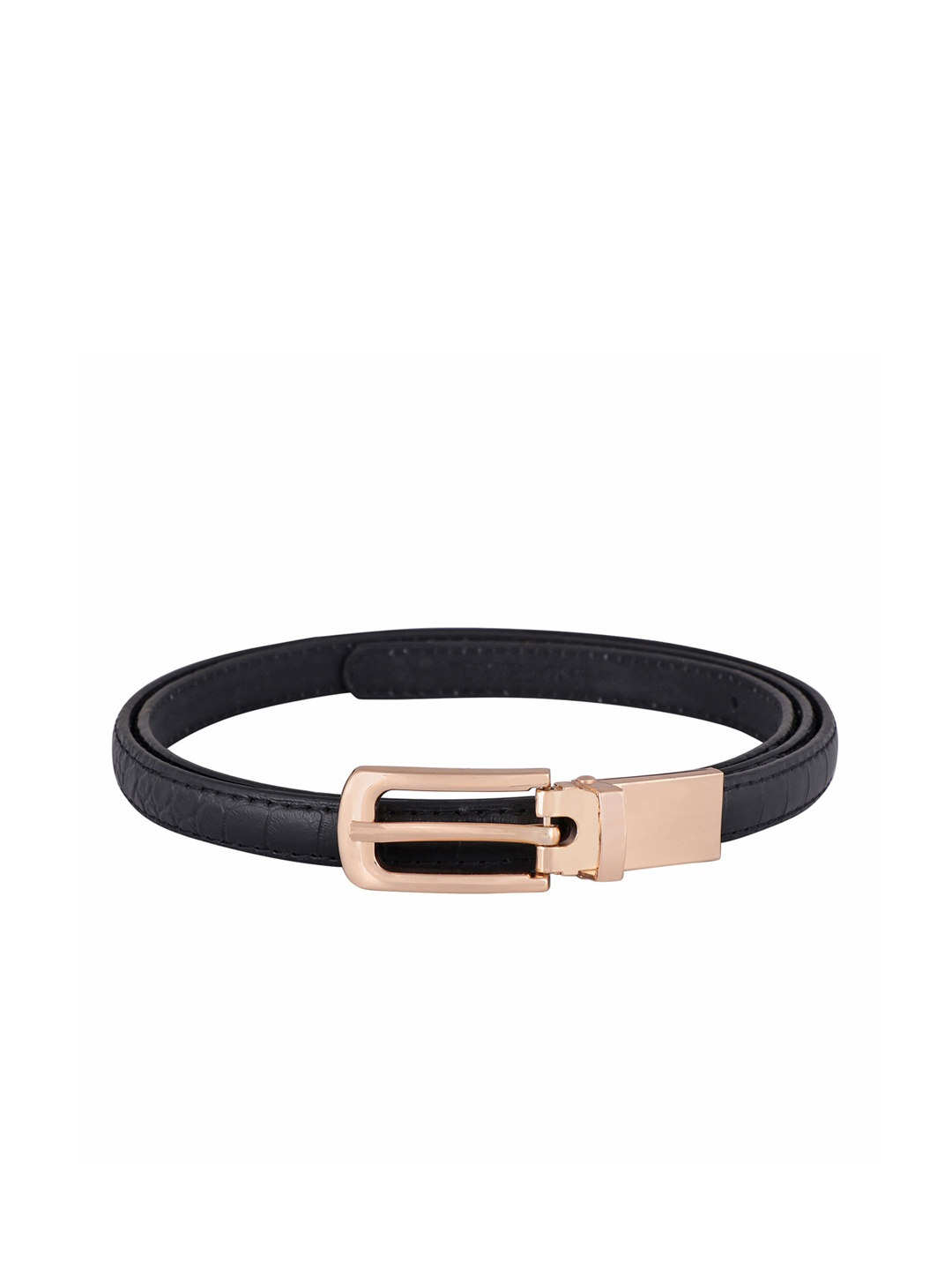 

Lino Perros Women Black Snakeskin Textured Belt