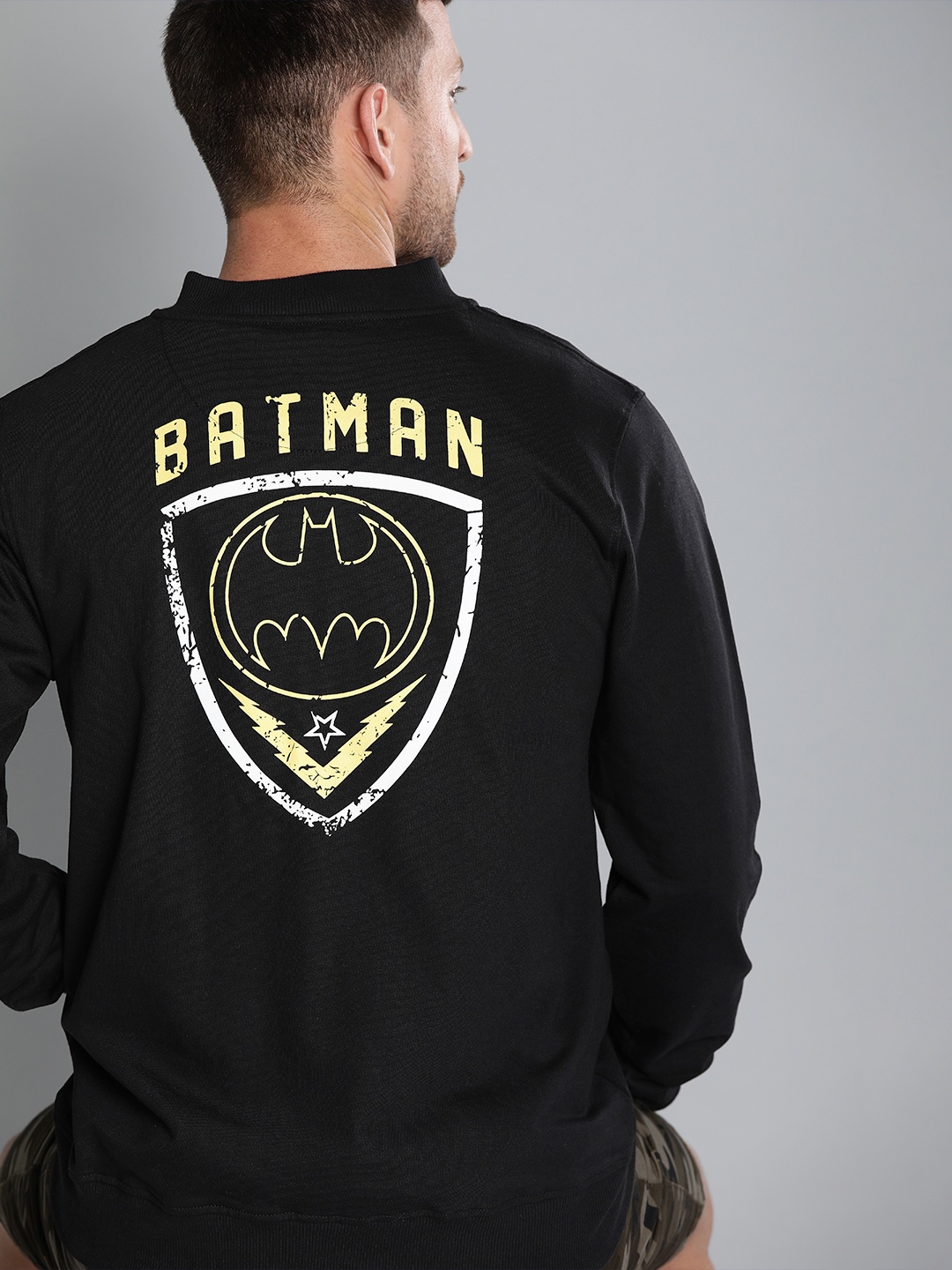 

Kook N Keech Batman Men Black Printed Back Sweatshirt