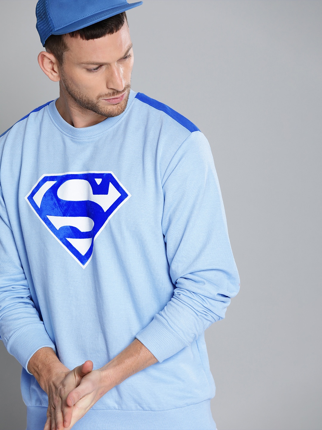 

Kook N Keech Superman Men Blue Printed Sweatshirt