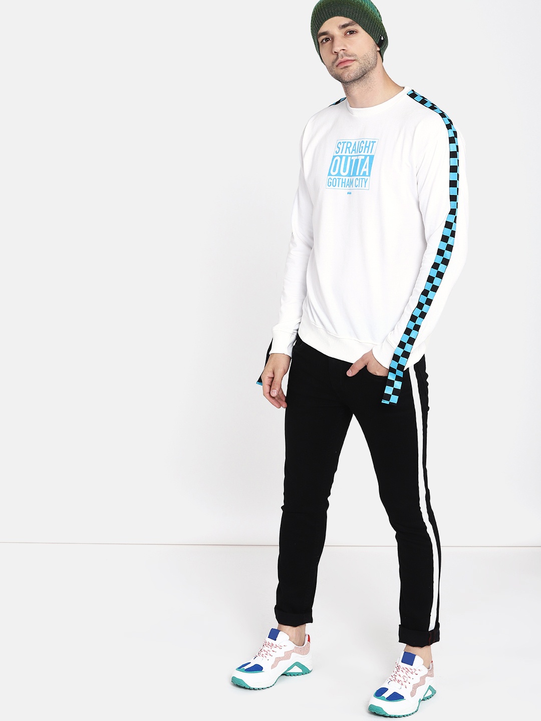 

Kook N Keech Batman Men White Printed Sweatshirt