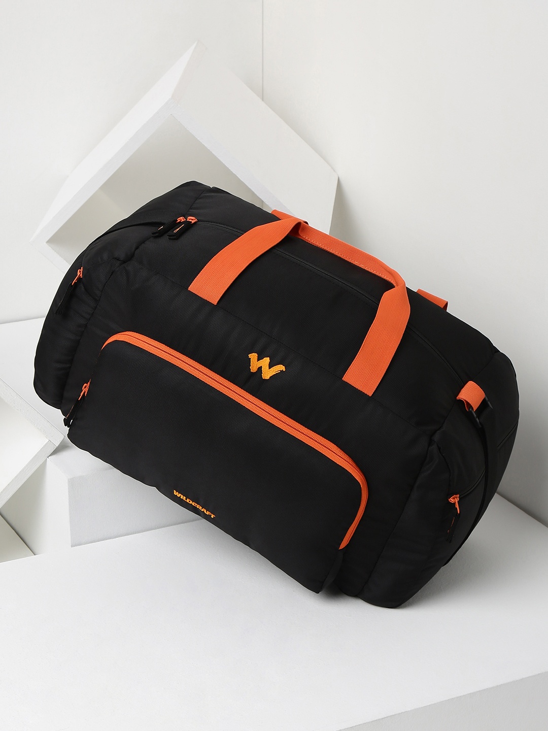 

Wildcraft Unisex Black & Orange Nova Duf 40 Solid Duffel Bag