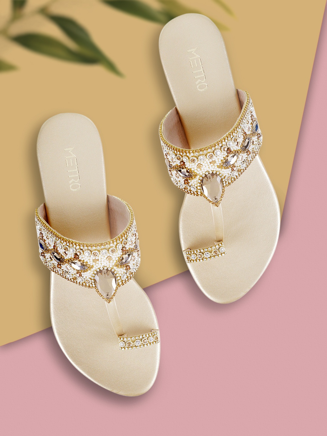 

Metro Women Gold-Toned Solid Heels