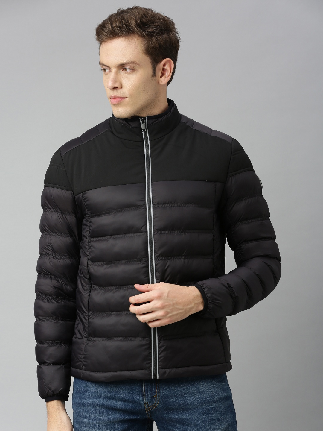 

U.S. Polo Assn. Men Black Solid Padded Jacket