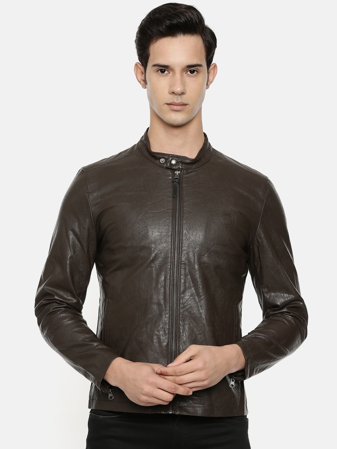 

U.S. Polo Assn. Men Brown Solid Jacket