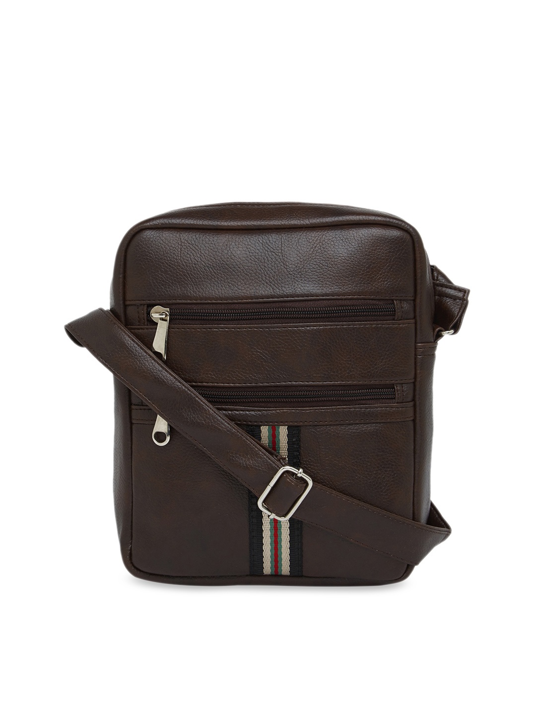 

MBOSS Unisex Brown Solid Messenger Bag