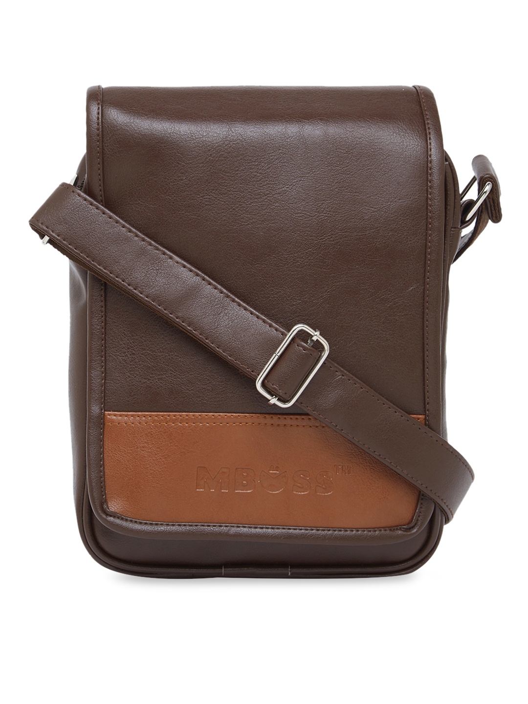 

MBOSS Brown Solid Messenger Bag