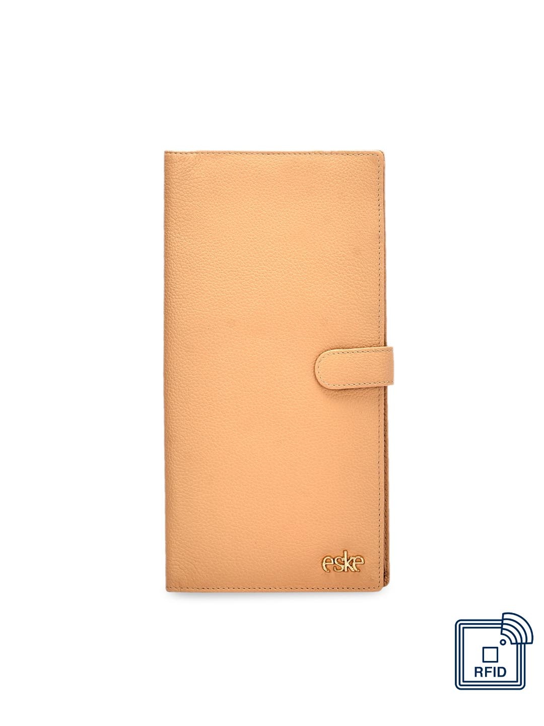 

Eske Unisex Beige Leather Passport Holder