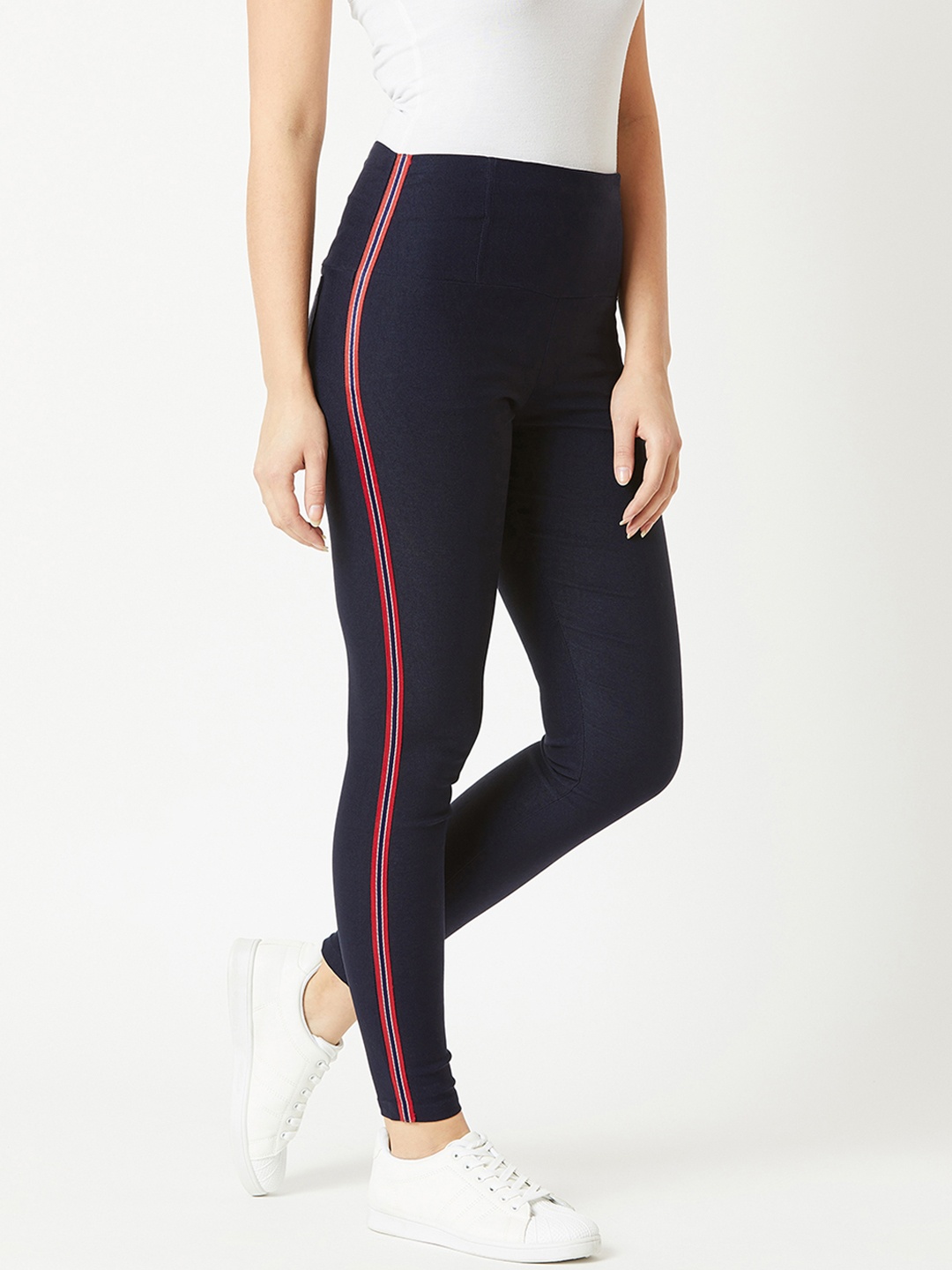 

Miss Chase Women Navy Blue Solid Skinny Fit Jeggings