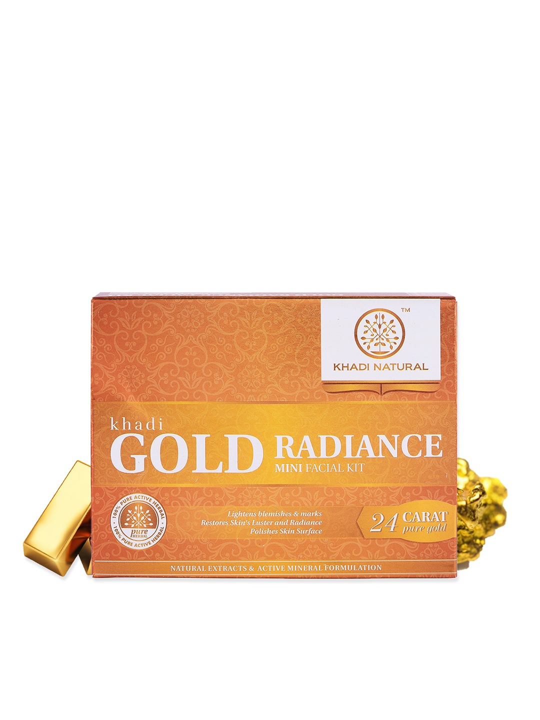 

Khadi Natural Sustainable Unisex Ayurvedic Goal Radiance Mini Facial Kit, Gold