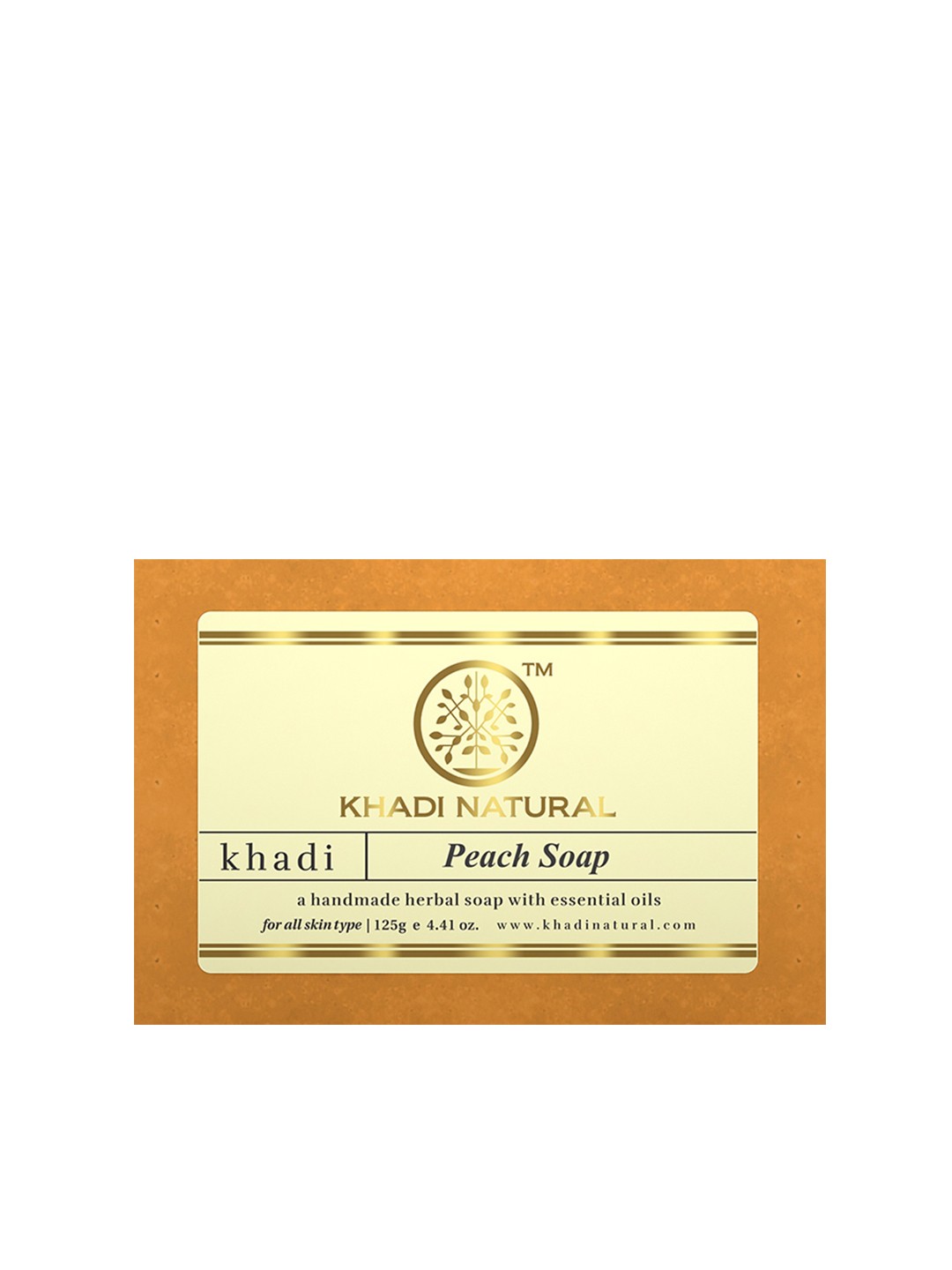 

Khadi Natural Unisex Ayurvedic Handmade Peach Soap with Vegetable Oils 125 g, Beige