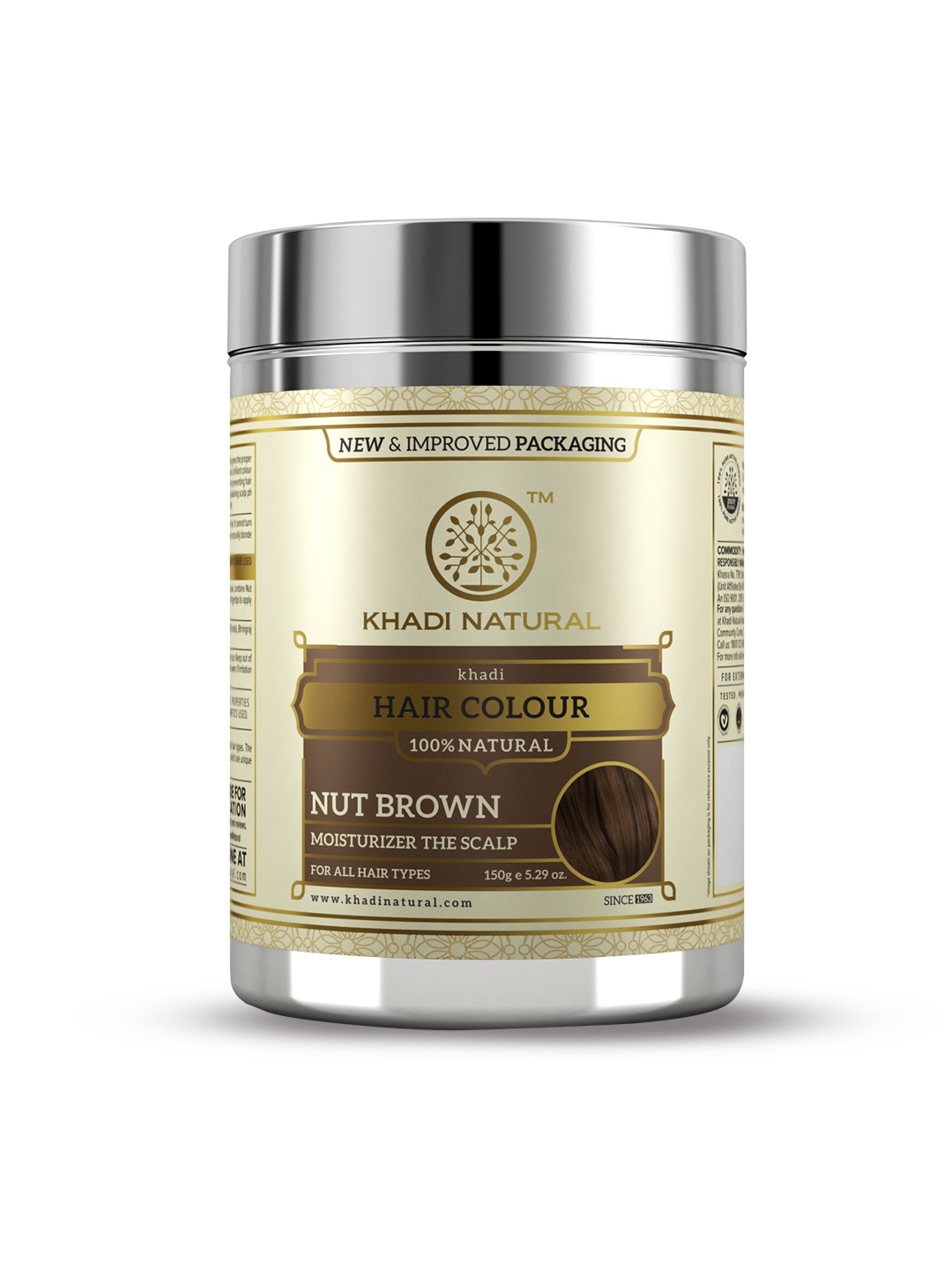 

Khadi Natural Nut Brown Henna Herbal Sustainable Hair Color 150 g