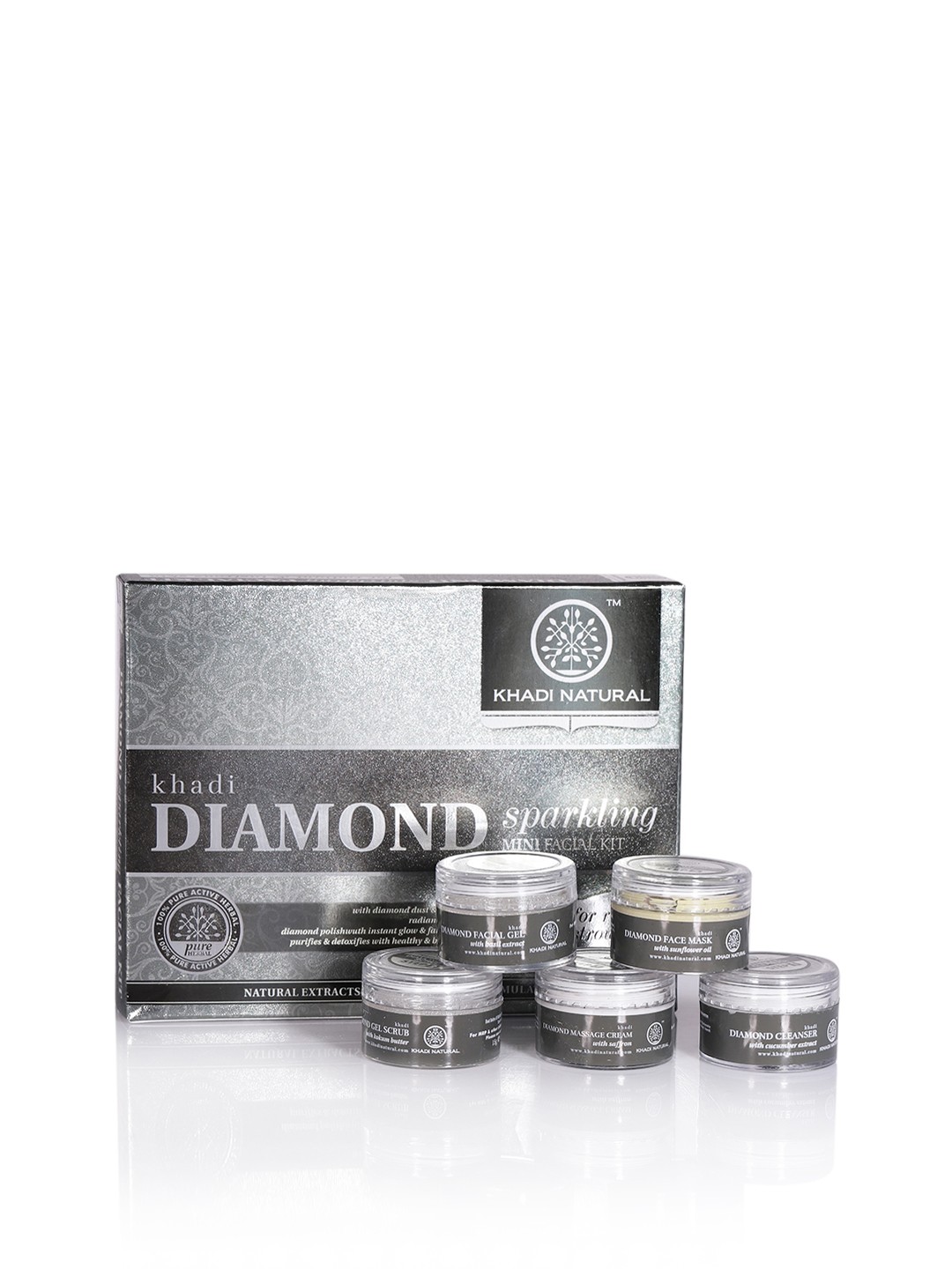 

Khadi Natural Diamond Sparkling Mini Facial Kit, Grey