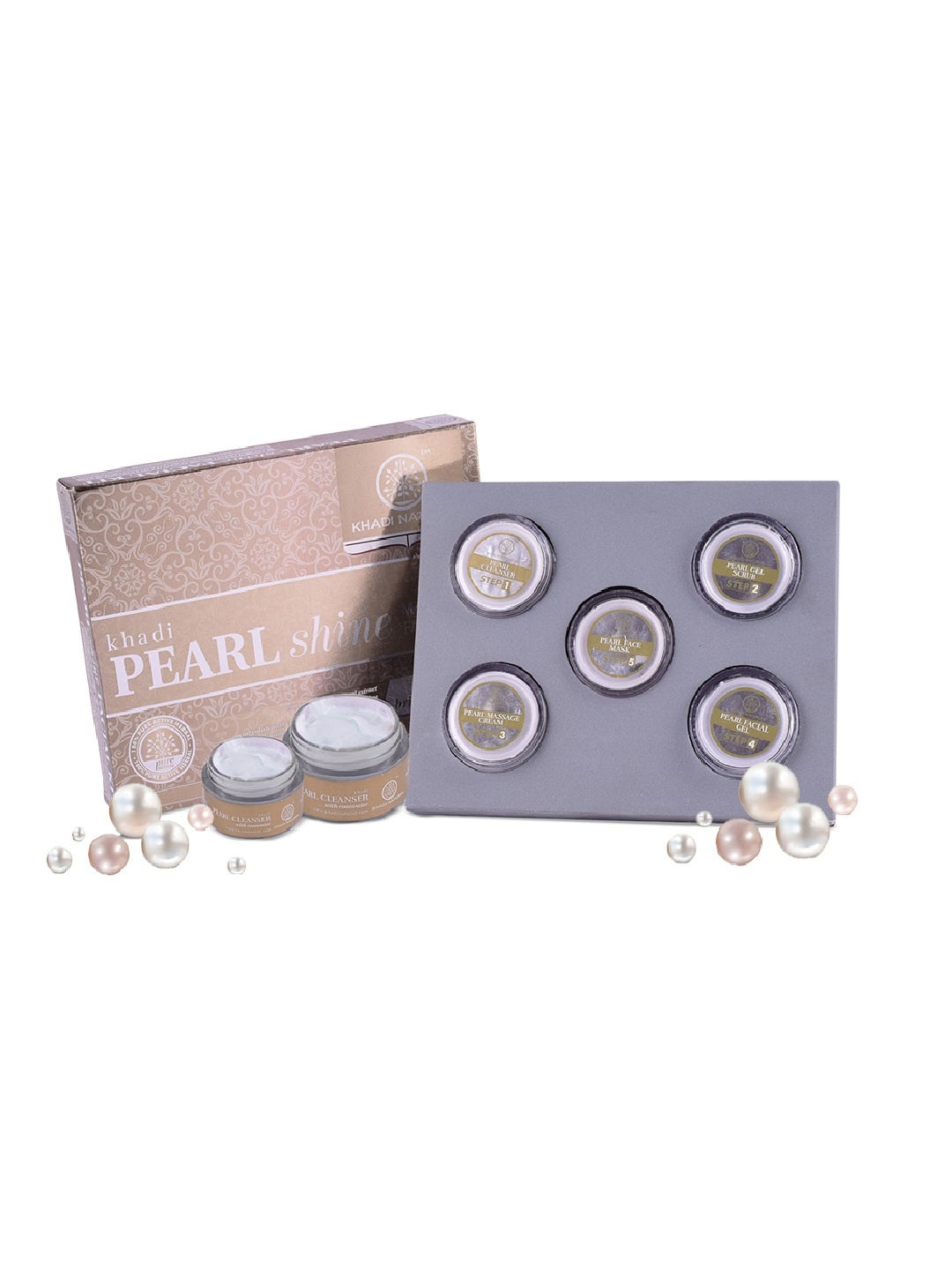 

Khadi Natural Unisex Ayurvedic Pearl Shine Mini Facial Kit, Olive