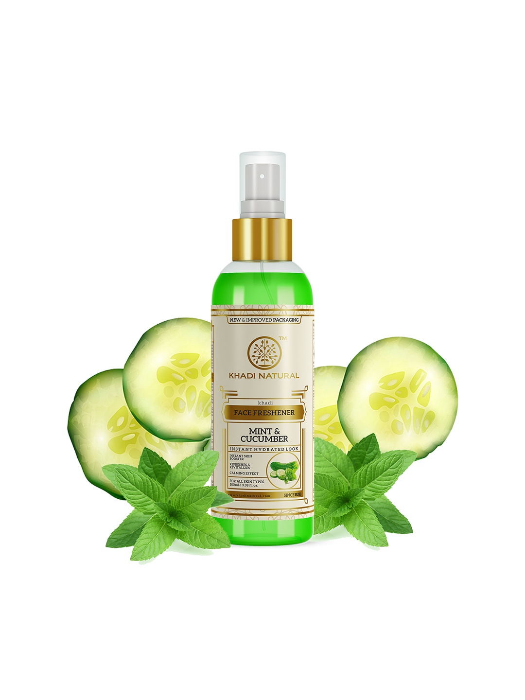 

Khadi Natural Ayurvedic Mint and Cucumber Face Spray, Green
