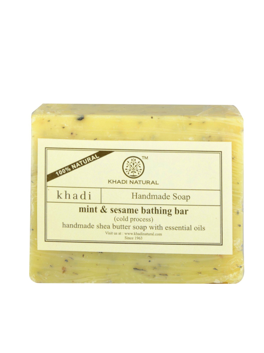 

Khadi Natural Unisex Mint & Sesame Bathing Bar 100g, Beige