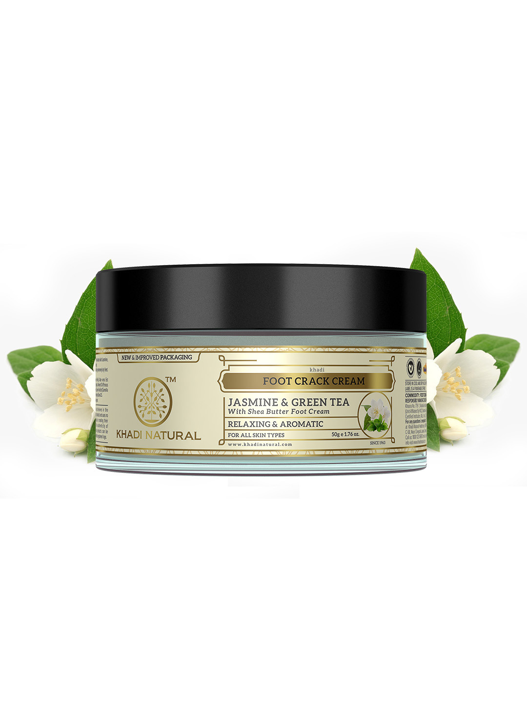 

Khadi Natural Jasmine & Green Tea Herbal Foot Crack Cream 50 g, Off white