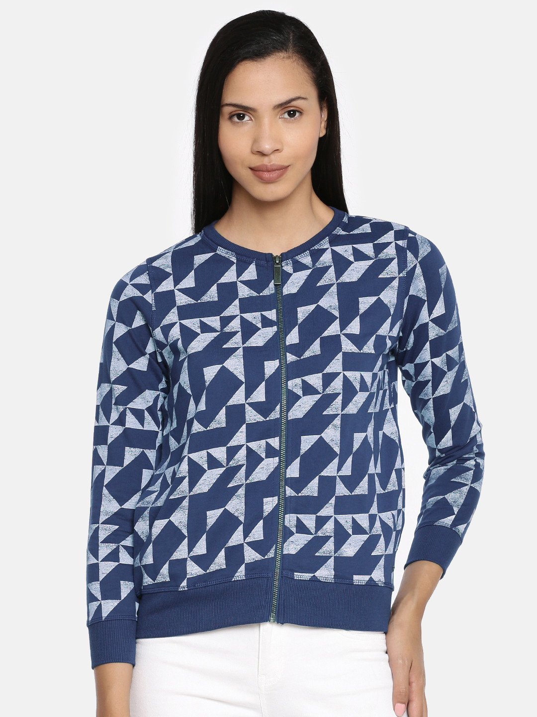 

Pepe Jeans Women Blue Printed Sweatshirt