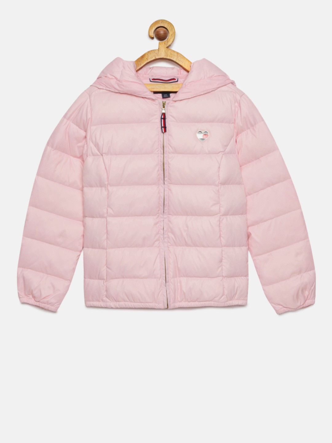

Tommy Hilfiger Girls Pink Solid Puffer Jacket