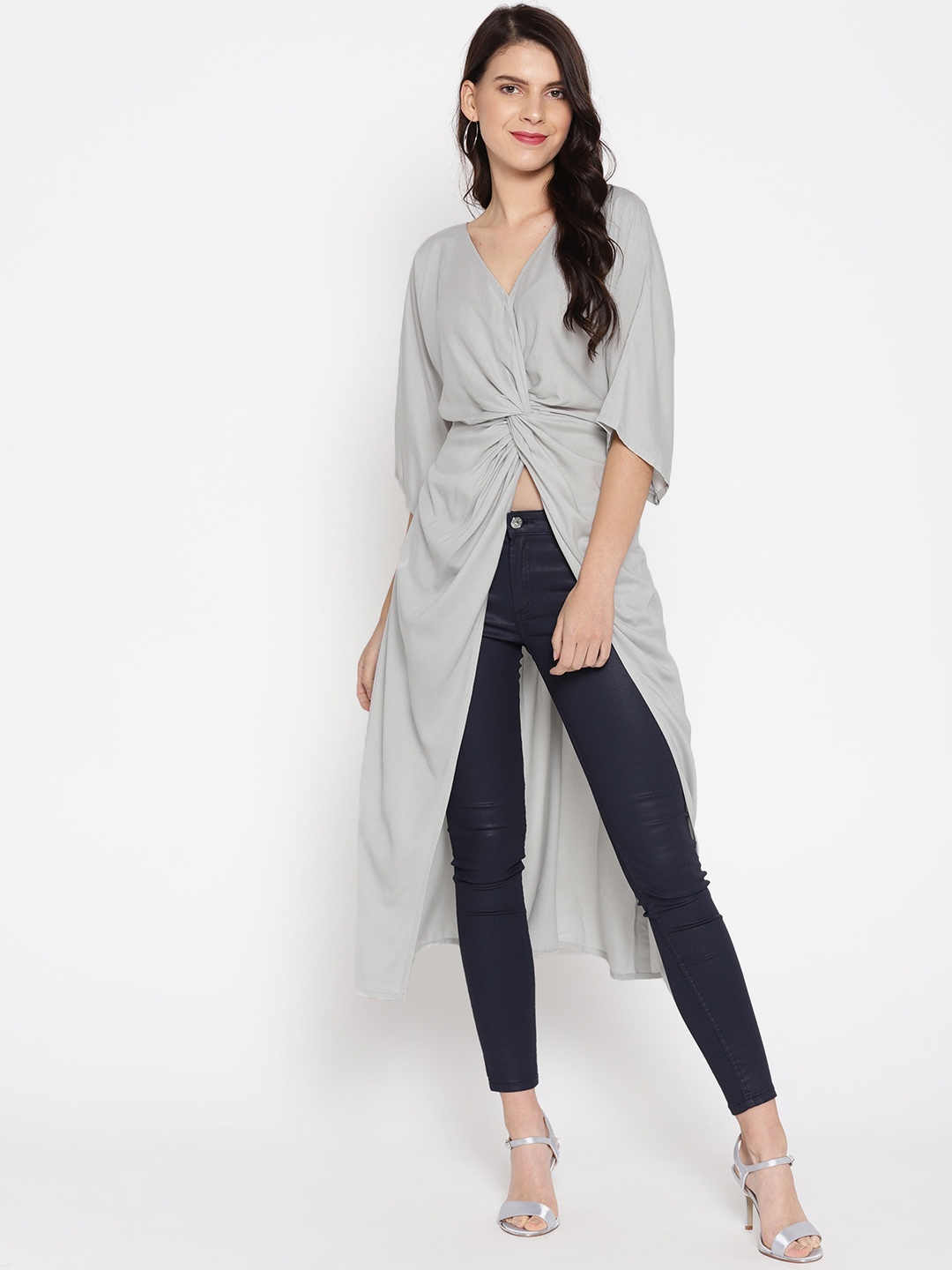 

MABISH by Sonal Jain Women Grey Solid Maxi Top
