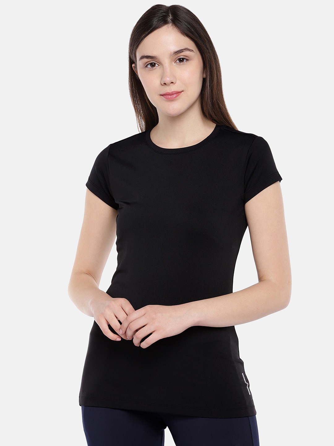 

Sweet Dreams Women Black Solid Lounge T-Shirt F-LAT-401