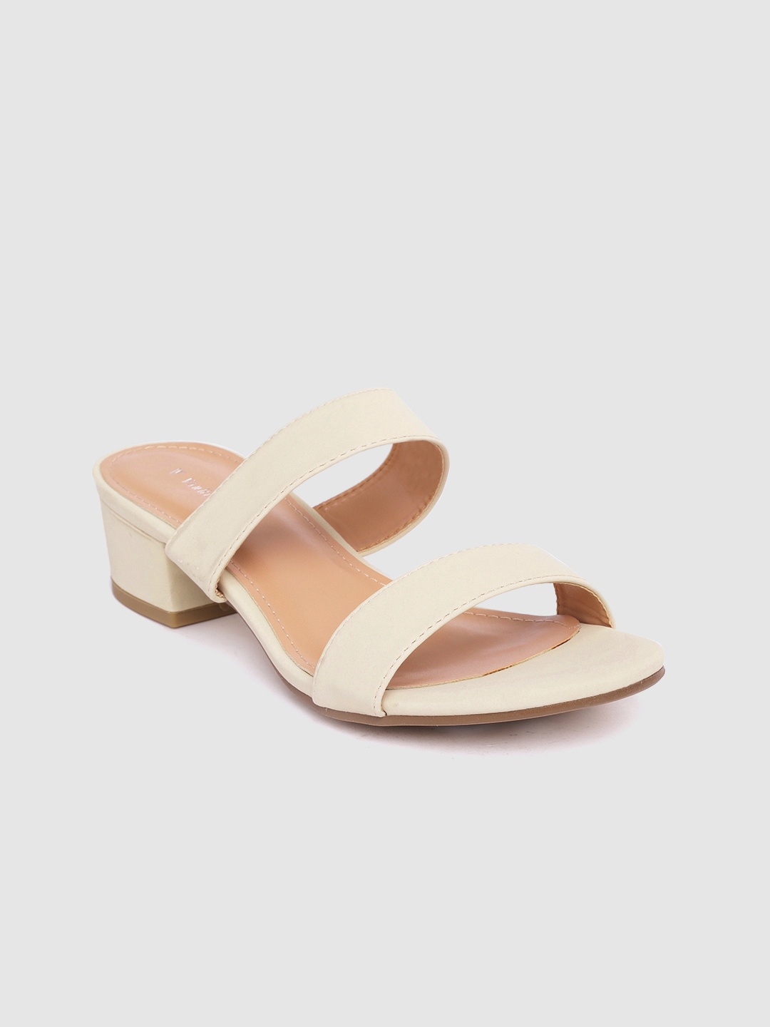 

Van Heusen Woman Cream-Coloured Block Sandals