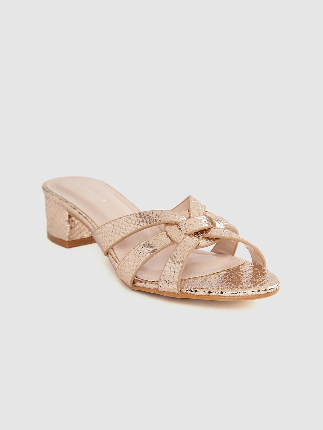 

Van Heusen Woman Women Rose Gold-Toned Textured Heels