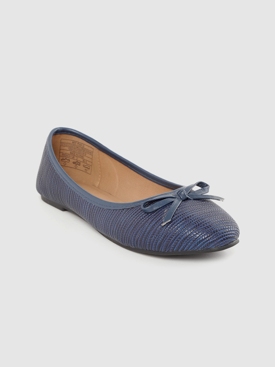 

Van Heusen Woman Women Navy Blue Textured Ballerinas