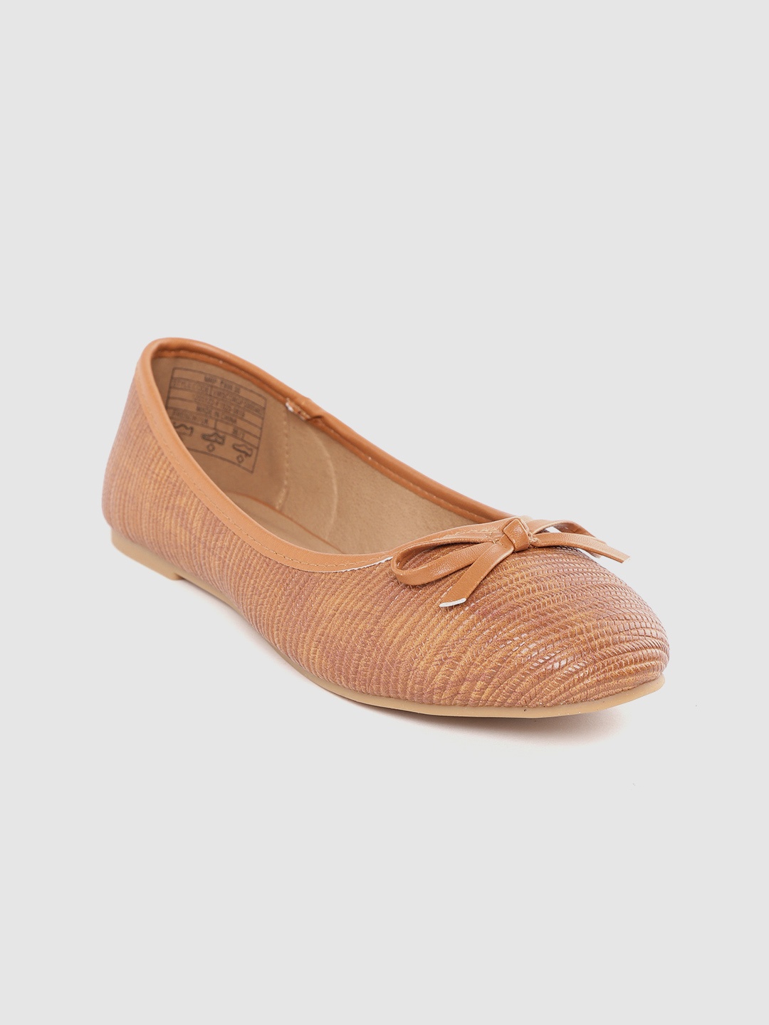 

Van Heusen Woman Women Brown Textured Ballerinas