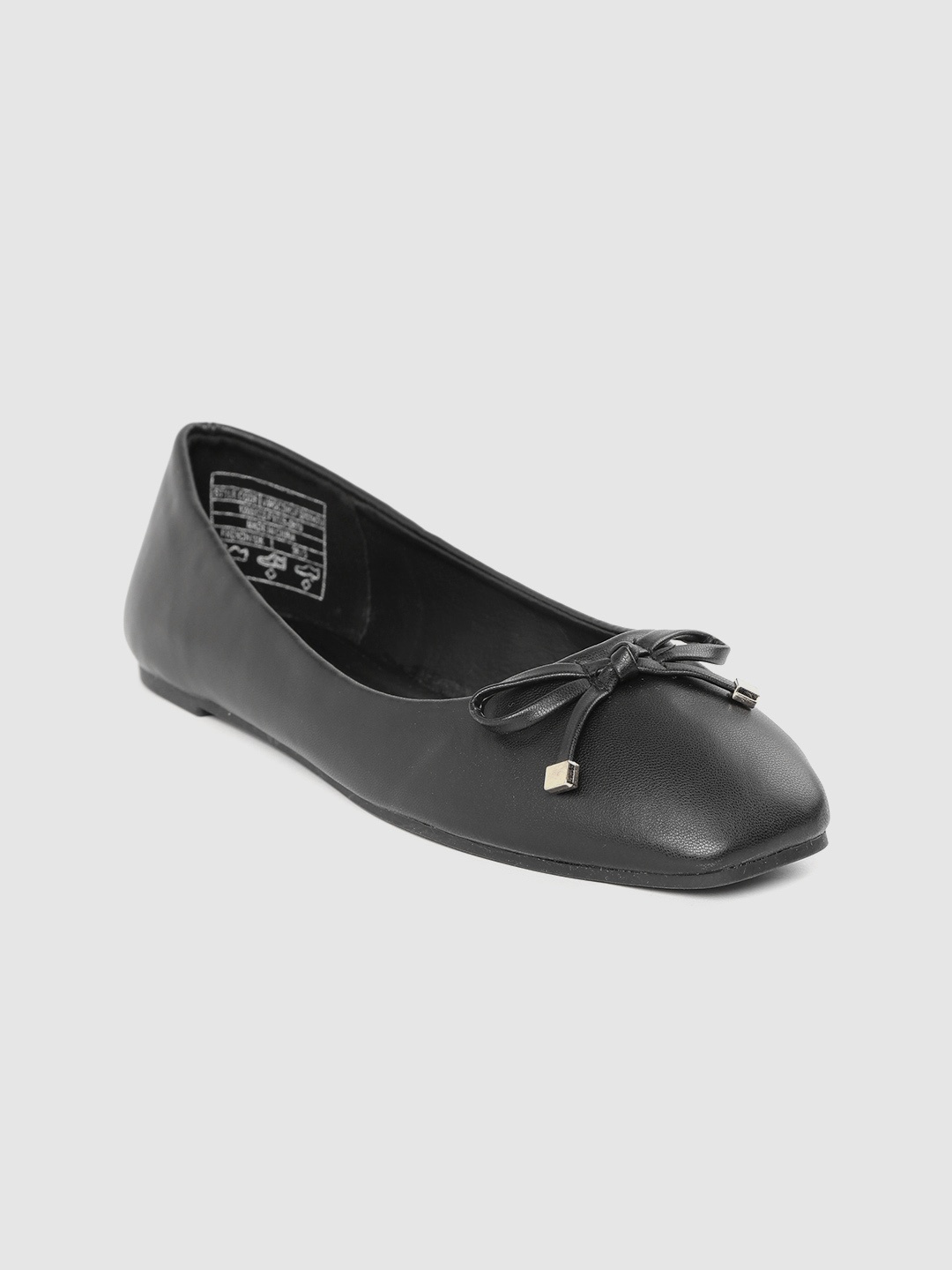 

Van Heusen Woman Black Solid Ballerinas with Bow Detail