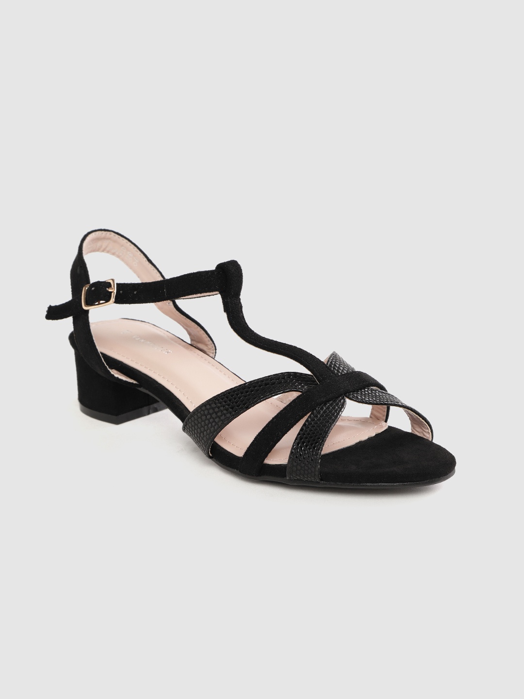 

Van Heusen Woman Women Black Snakeskin Textured Heels