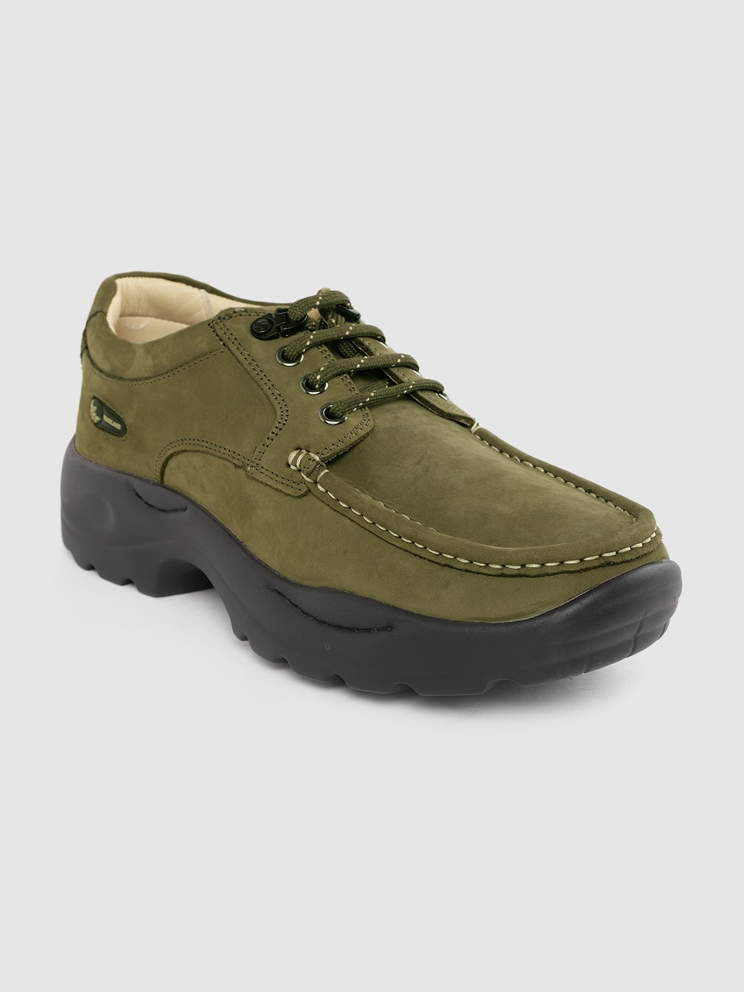 

Woodland Men Olive Green Nubuck Derbys