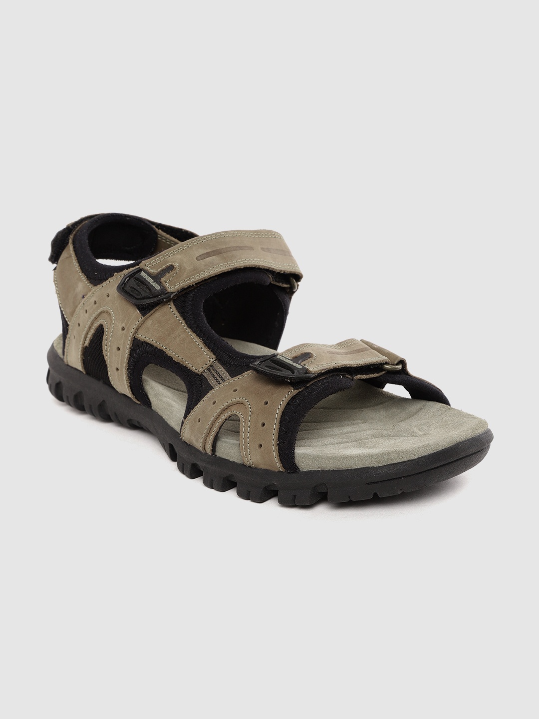 

Woodland Men Khaki Nubuck Leather Comfort Sandals