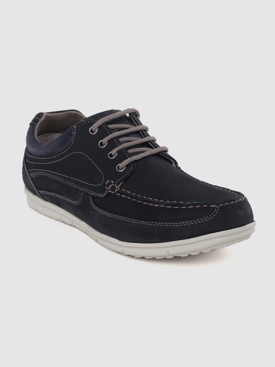 

Woodland Men Navy Blue Nubuck Derbys