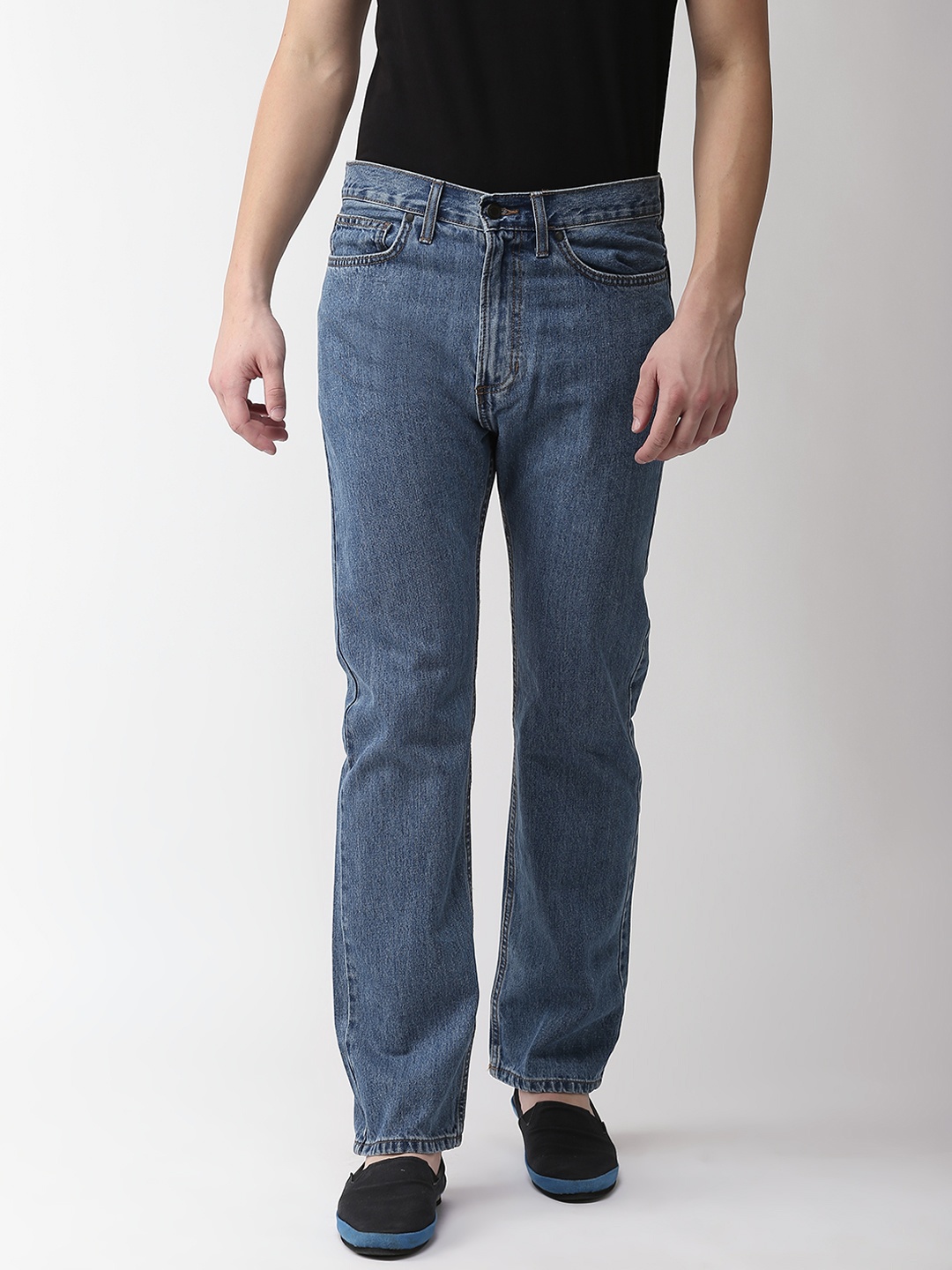 

Marks & Spencer Men Blue Regular Fit Mid-Rise Clean Look Jeans