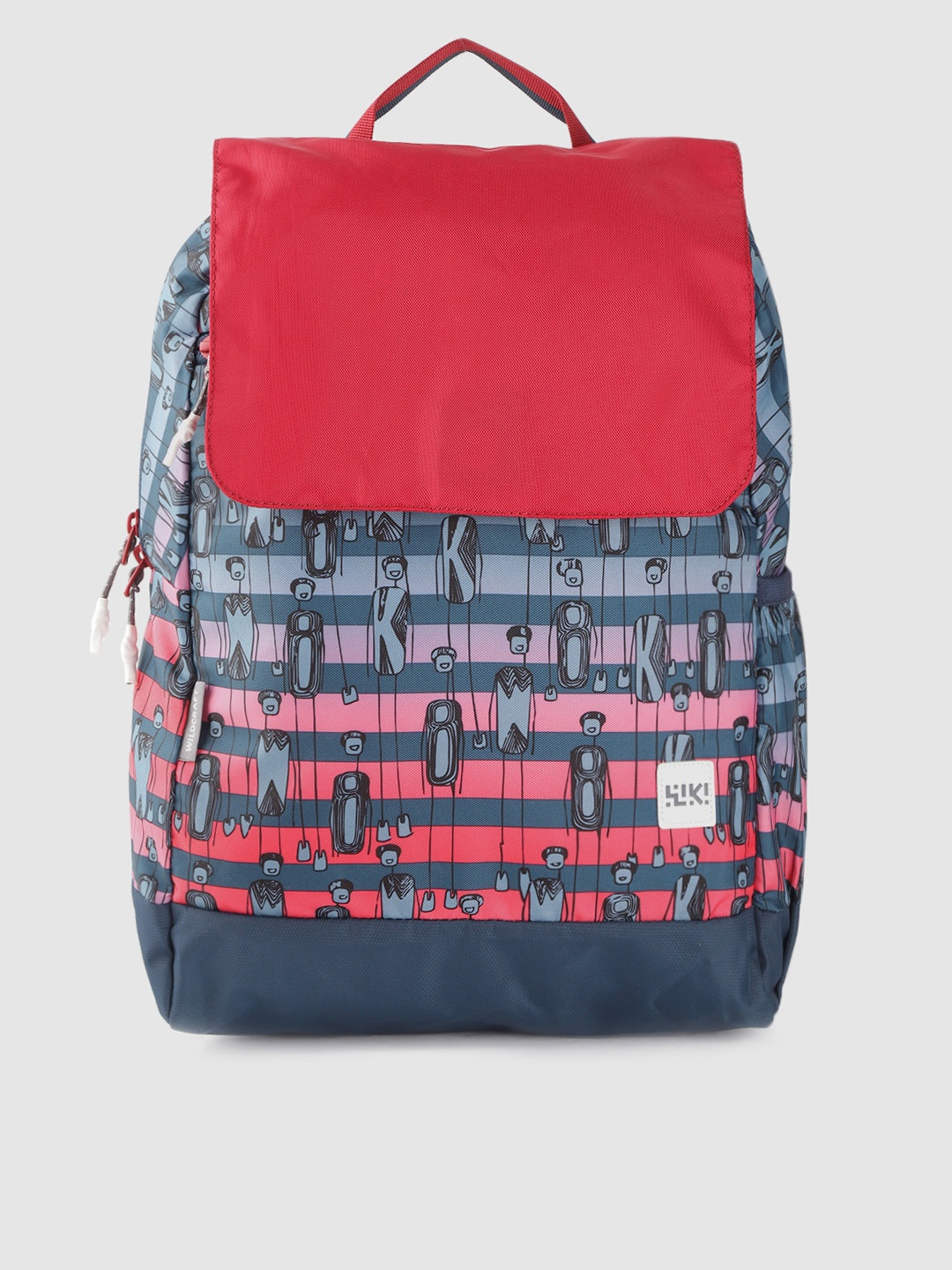 

Wildcraft Women Red & Blue Graphic Print 13 Inch Laptop Backpack