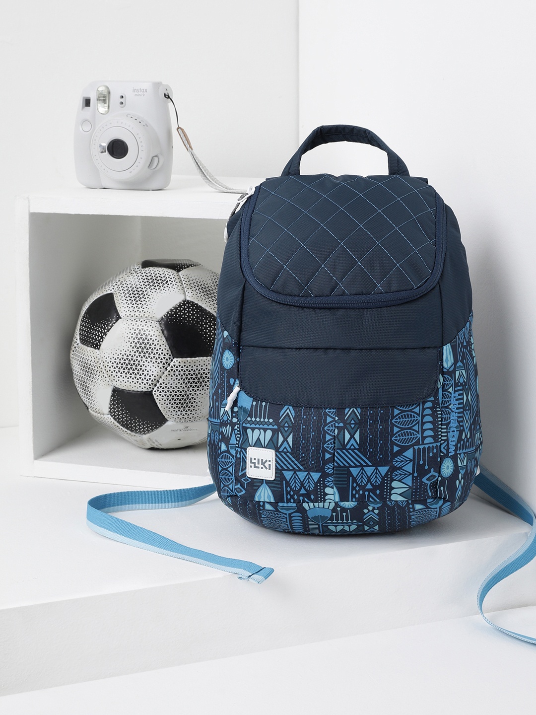

Wildcraft Women Blue Graphic Backpack