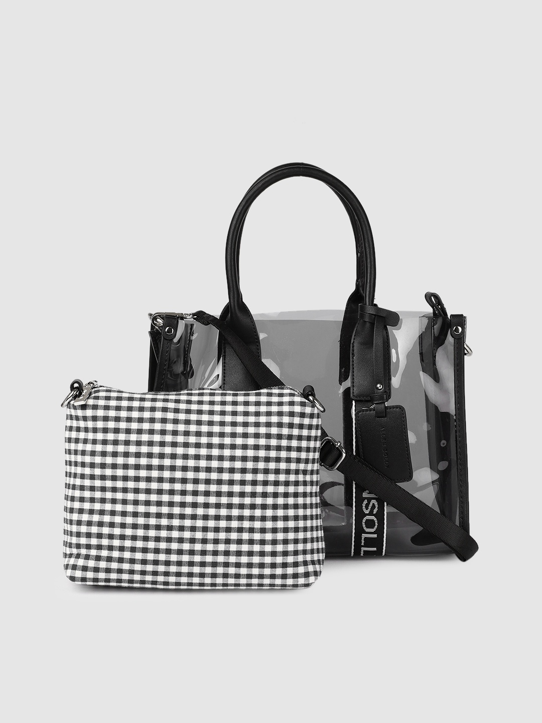 

Allen Solly Transparent Solid Handheld Bag