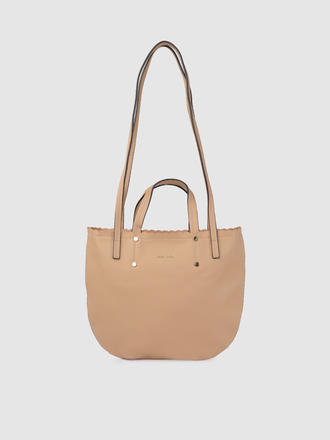 

Allen Solly Beige Solid Handheld Bag