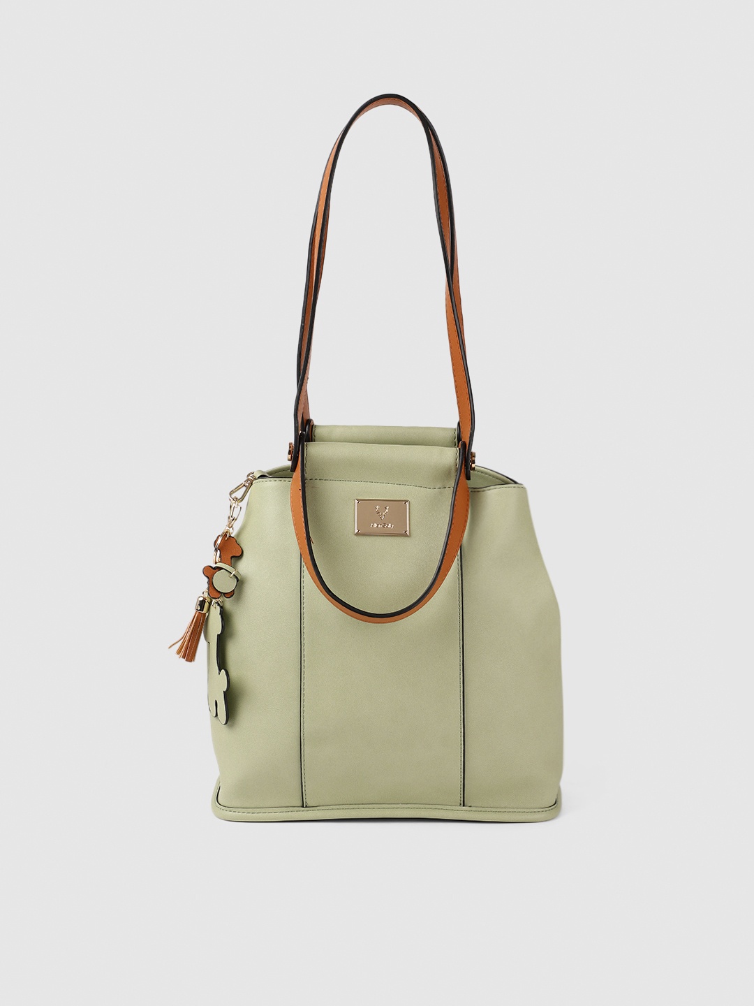 

Allen Solly Light Green Solid Shoulder Bag