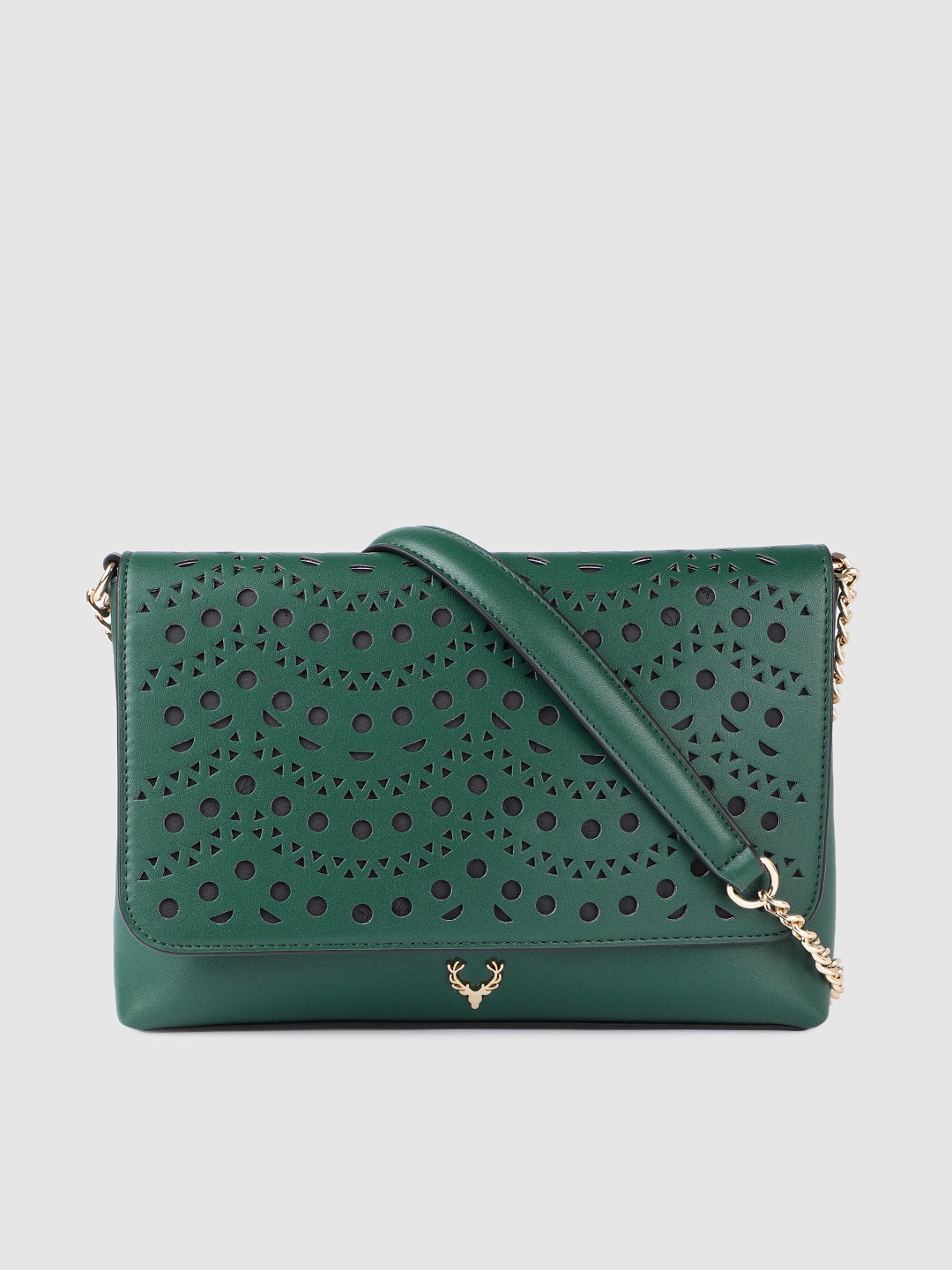 

Allen Solly Green Solid Sling Bag