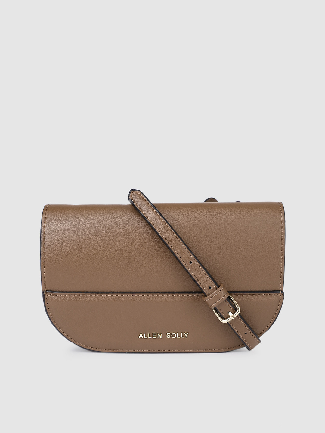 

Allen Solly Brown Solid Sling Bag
