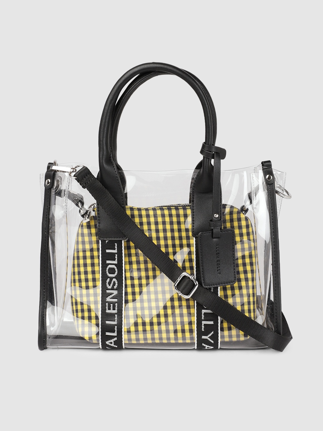 

Allen Solly Transparent Solid Handheld Bag