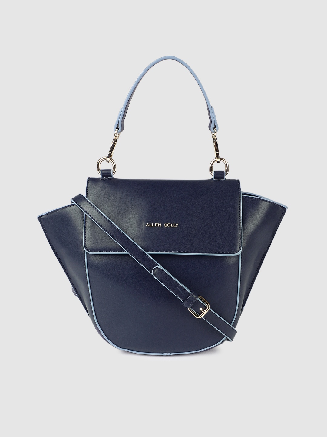 

Allen Solly Navy Blue Solid Handheld Bag