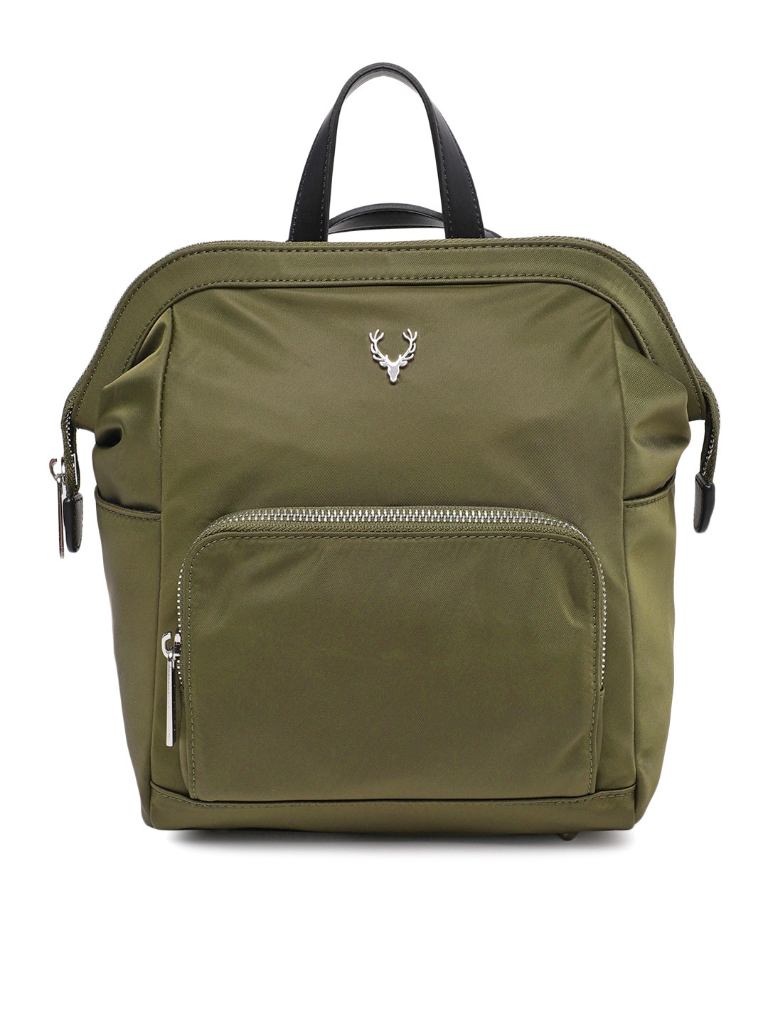 

Allen Solly Women Olive Green Solid Backpack